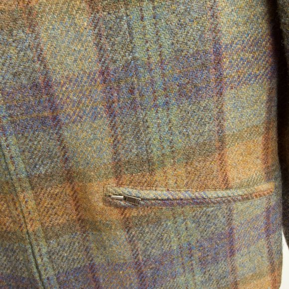 Ralph Lauren Green Label Check Zipper Blazer Jacket Petite 2P--Excellent Conditi - Picture 9 of 11